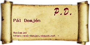Pál Demjén névjegykártya